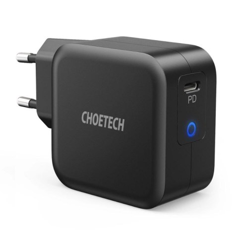 Choetech szybka ładowarka sieciowa GaN USB Typ C 61W 3A Power Delivery czarny (Q6006) Choetech