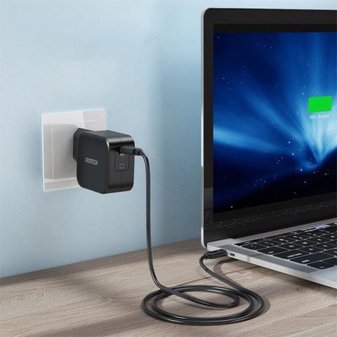 Choetech szybka ładowarka sieciowa GaN USB Typ C 61W 3A Power Delivery czarny (Q6006) Choetech
