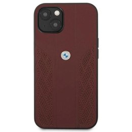 Etui BMW Leather Curve Perforate na iPhone 13 - czerwone BMW