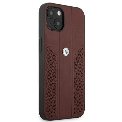 Etui BMW Leather Curve Perforate na iPhone 13 - czerwone BMW