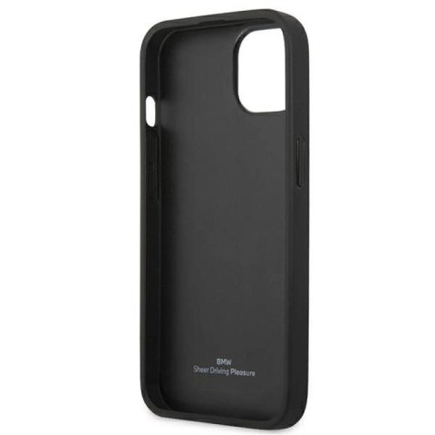 Etui BMW Leather Curve Perforate na iPhone 13 mini - czerwone BMW