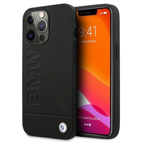 Etui BMW Signature Logo Imprint na iPhone 13 Pro Max - czarne BMW