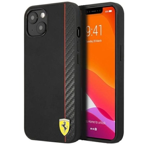 Etui Ferrari On Track Carbon Stripe na iPhone 13 mini - czarne Ferrari