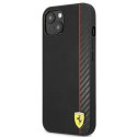 Etui Ferrari On Track Carbon Stripe na iPhone 13 mini - czarne Ferrari