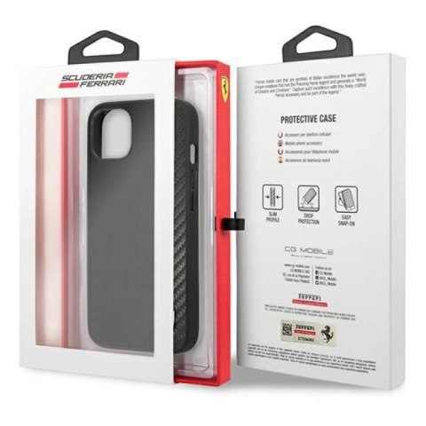 Etui Ferrari On Track Carbon Stripe na iPhone 13 mini - czarne Ferrari