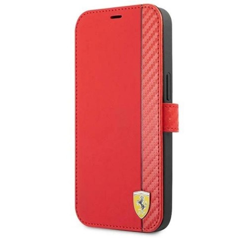 Etui Ferrari On Track Carbon Stripe na iPhone 13 mini - czerwone Ferrari