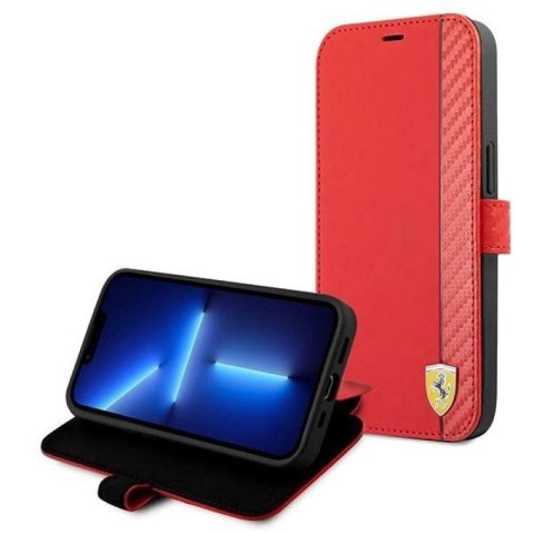 Etui Ferrari On Track Carbon Stripe na iPhone 13 mini - czerwone Ferrari