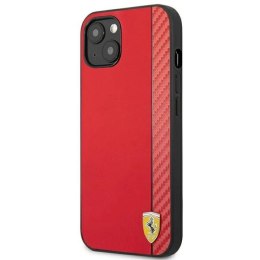 Etui Ferrari On Track Carbon Stripe na iPhone 13 mini - czerwone Ferrari