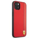 Etui Ferrari On Track Carbon Stripe na iPhone 13 mini - czerwone Ferrari