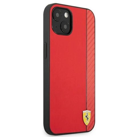 Etui Ferrari On Track Carbon Stripe na iPhone 13 mini - czerwone Ferrari