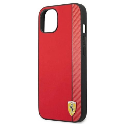 Etui Ferrari On Track Carbon Stripe na iPhone 13 mini - czerwone Ferrari