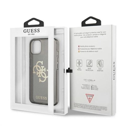 Etui Guess Glitter 4G Big Logo na iPhone 13 mini - czarne Guess