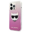 Etui Karl Lagerfeld Choupette Head na iPhone 13 Pro Max - różowe Karl Lagerfeld