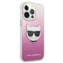Etui Karl Lagerfeld Choupette Head na iPhone 13 Pro Max - różowe Karl Lagerfeld