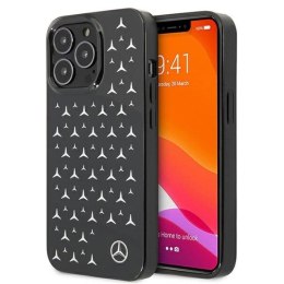 Etui Mercedes Silver Stars Pattern na iPhone 13 Pro / iPhone 13 - czarne Mercedes