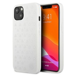 Etui Mercedes Silver Stars Pattern na iPhone 13 - białe Mercedes