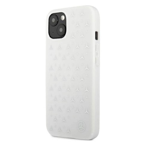 Etui Mercedes Silver Stars Pattern na iPhone 13 - białe Mercedes