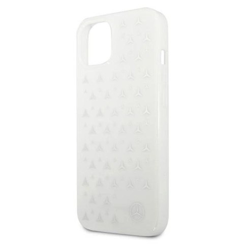 Etui Mercedes Silver Stars Pattern na iPhone 13 - białe Mercedes