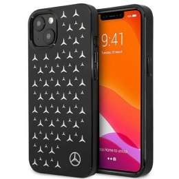 Etui Mercedes Silver Stars Pattern na iPhone 13 mini - czarne Mercedes