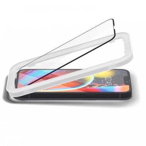 Szkło hartowane Spigen ALM Glass FC na iPhone 13 / 13 Pro / 14 / 16e / 17e- czarne 2 szt. Spigen