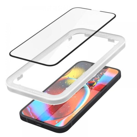 Szkło hartowane Spigen ALM Glass FC na iPhone 13 / 13 Pro / 14 - czarne Spigen