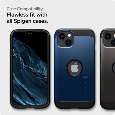 Szkło hartowane Spigen ALM Glass FC na iPhone 13 / 13 Pro / 14 - czarne Spigen