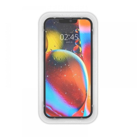 Szkło hartowane Spigen ALM Glass FC na iPhone 13 / 13 Pro / 14 - czarne Spigen
