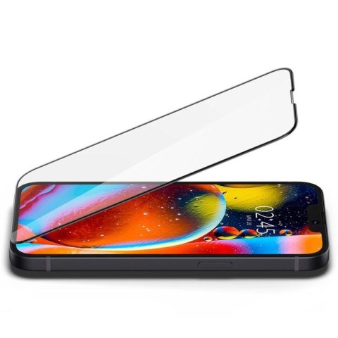 Szkło hartowane Spigen Glass FC na iPhone 13 / 13 Pro / 14 / 16e / 17e - czarne Spigen