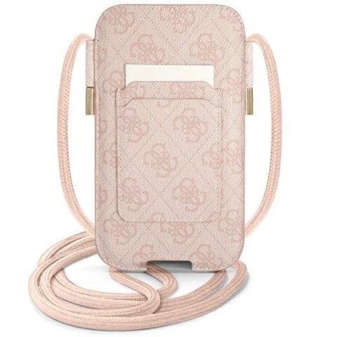 Torebka Guess 4G Big Metal Logo 6.7'' - różowa