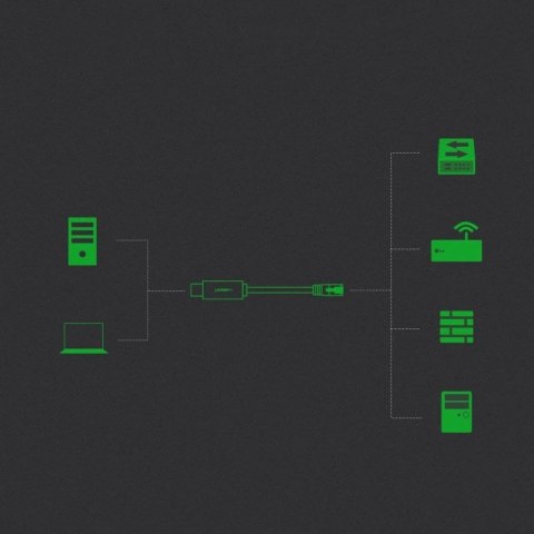 Ugreen kabel konsolowy przejściówka USB - Ethernet RJ45 1,5m czarny (CM204) UGREEN