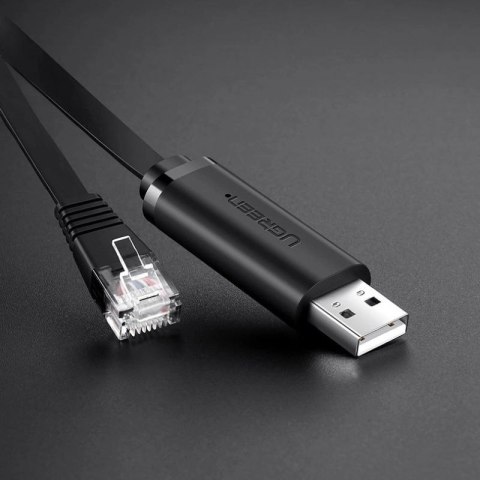Ugreen kabel konsolowy przejściówka USB - Ethernet RJ45 1,5m czarny (CM204) UGREEN