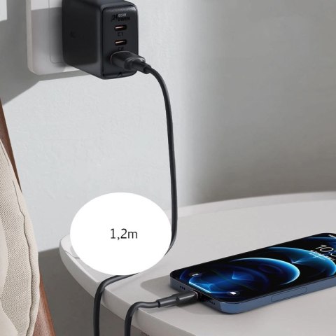Acefast kabel MFI USB - Lightning 1,2m, 2,4A czarny (C2-02 black) Acefast