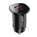 Acefast ładowarka samochodowa 38W USB Typ C / USB, PPS, Power Delivery, Quick Charge 3.0, AFC, FCP czarny (B1 black) Acefast