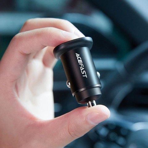 Acefast ładowarka samochodowa 38W USB Typ C / USB, PPS, Power Delivery, Quick Charge 3.0, AFC, FCP czarny (B1 black) Acefast