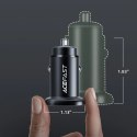 Acefast ładowarka samochodowa 38W USB Typ C / USB, PPS, Power Delivery, Quick Charge 3.0, AFC, FCP czarny (B1 black) Acefast