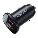 Acefast ładowarka samochodowa 38W USB Typ C / USB, PPS, Power Delivery, Quick Charge 3.0, AFC, FCP czarny (B1 black) Acefast