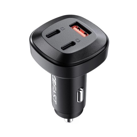 Acefast ładowarka samochodowa 66W 2x USB Typ C / USB, PPS, Power Delivery, Quick Charge 4.0, AFC, FCP, SCP czarny (B3 black) Acefast