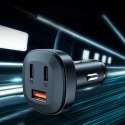 Acefast ładowarka samochodowa 66W 2x USB Typ C / USB, PPS, Power Delivery, Quick Charge 4.0, AFC, FCP, SCP czarny (B3 black) Acefast
