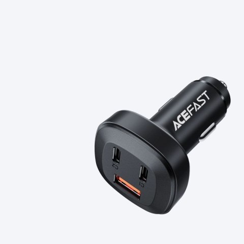 Acefast ładowarka samochodowa 66W 2x USB Typ C / USB, PPS, Power Delivery, Quick Charge 4.0, AFC, FCP, SCP czarny (B3 black) Acefast