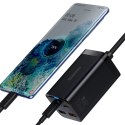 Baseus GaN3 Pro szybka ładowarka sieciowa GaN 2 x USB Typ C / 2 x USB 65W PD, QC4.0+, AFC, PPS + kabel USB Typ C - USB Typ C 1m  Baseus