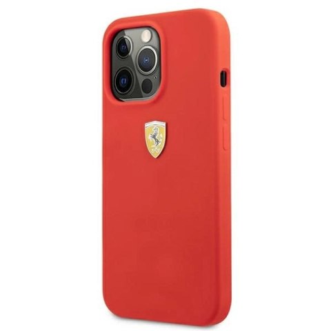 Etui Ferrari Silicone na iPhone 13 Pro Max - czerwone Ferrari