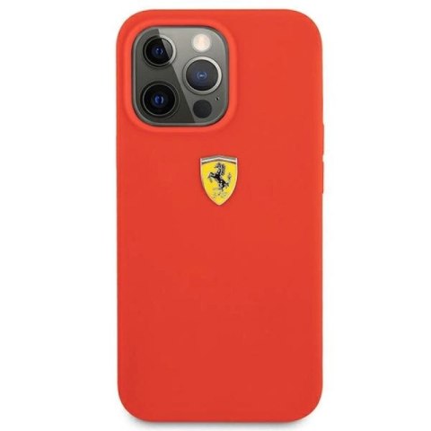 Etui Ferrari Silicone na iPhone 13 Pro Max - czerwone Ferrari