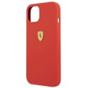 Etui Ferrari Silicone na iPhone 13 mini - czerwone Ferrari