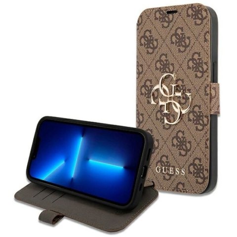 Etui Guess 4G Big Metal Logo na iPhone 13 Pro Max - brązowe Guess