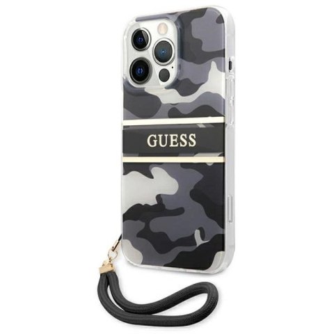 Etui Guess Camo Strap Collection na iPhone 13 Pro Max - czarne Guess