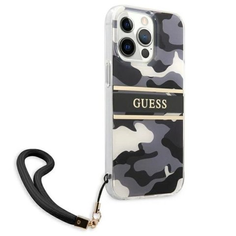 Etui Guess Camo Strap Collection na iPhone 13 Pro Max - czarne Guess