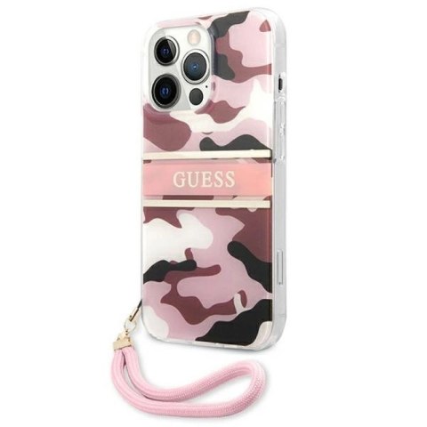 Etui Guess Camo Strap Collection na iPhone 13 Pro Max - różowe Guess