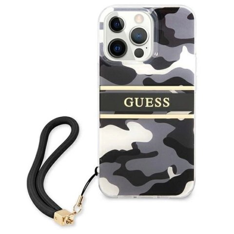 Etui Guess Camo Strap Collection na iPhone 13 Pro / iPhone 13 - czarne Guess
