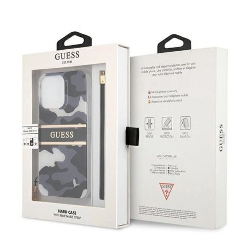 Etui Guess Camo Strap Collection na iPhone 13 Pro / iPhone 13 - czarne Guess