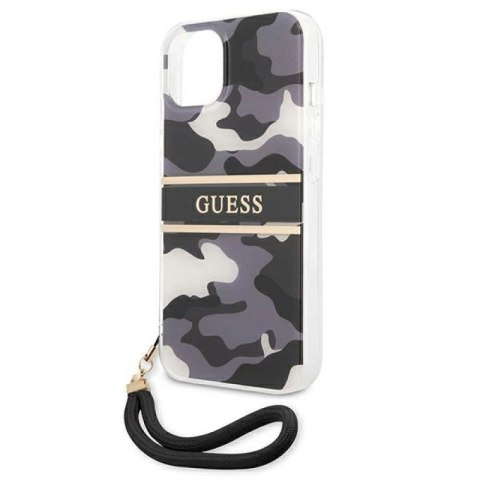 Etui Guess Camo Strap Collection na iPhone 13 - czarne Guess